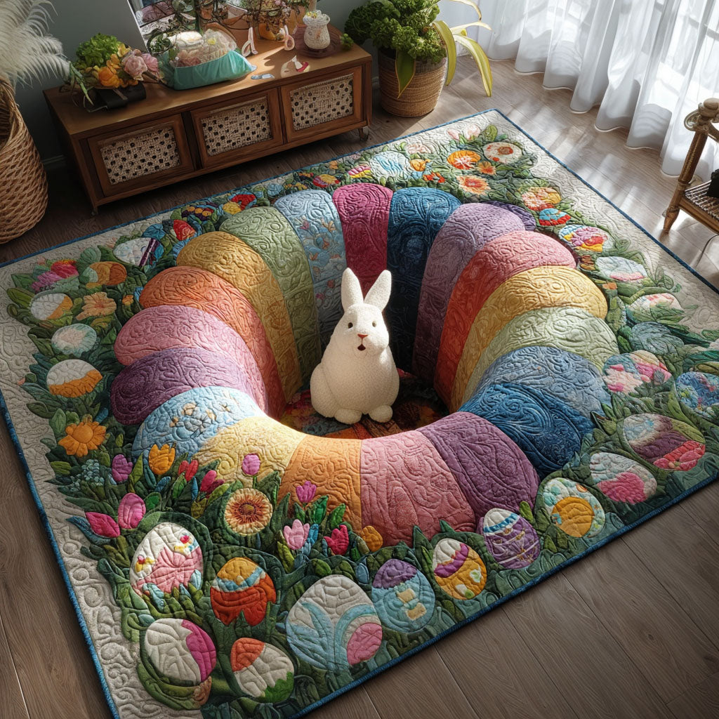 Happy Bunny Hideout Area Rug - Non-Slip Washable 3D Print Rug for Living Room & BedroomTVC2108313