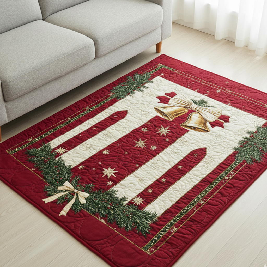 Happy Holiday Christmas Area Rug - Non-Slip Washable 3D Print Rug for Living Room & BedroomTVC2108313