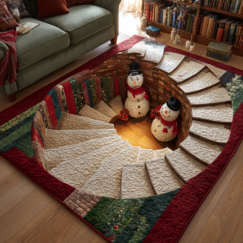 Happy Snowman Area Rug - Non-Slip Washable 3D Print Rug for Living Room & BedroomTVC2108214