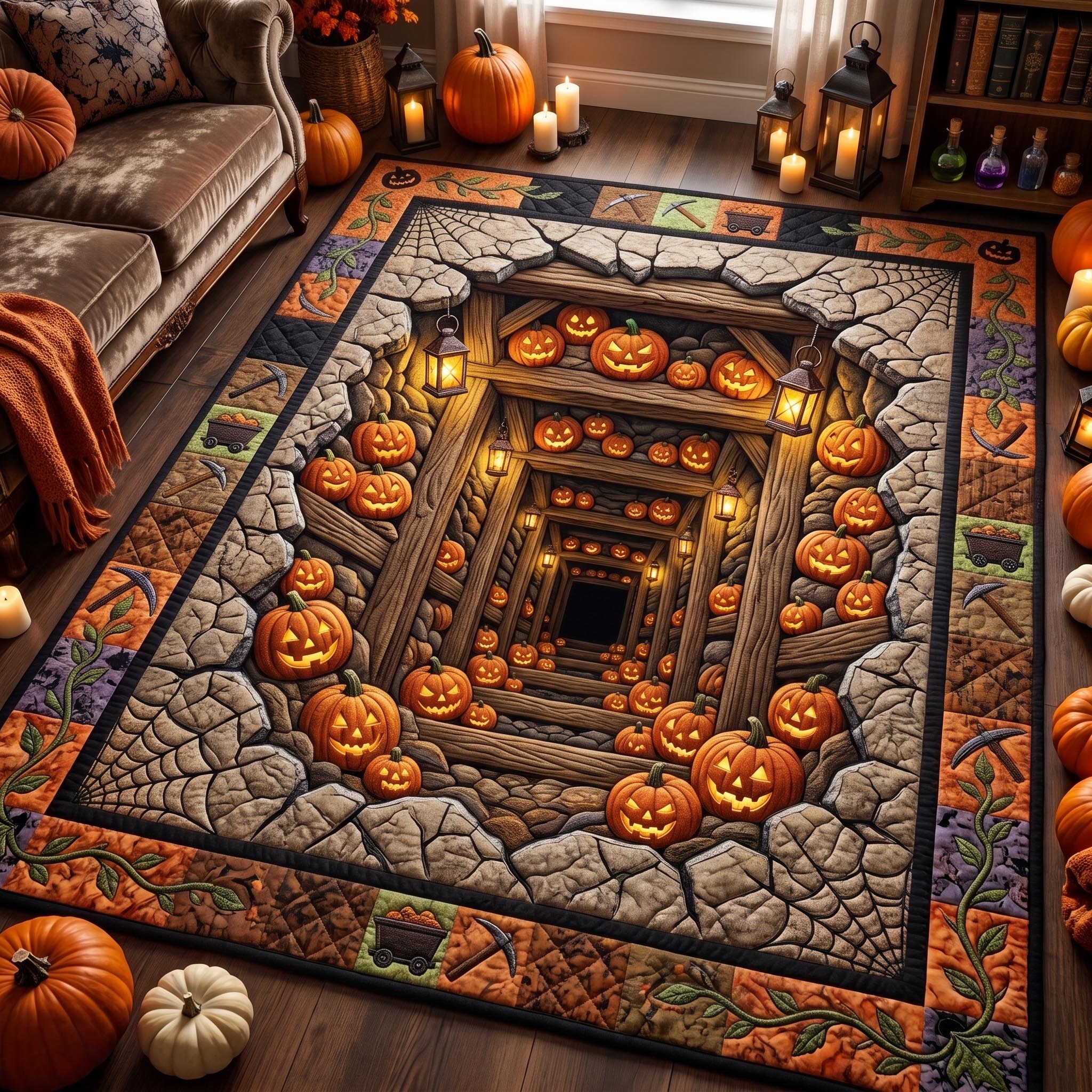 Harvest Descent Area Rug - Non-Slip Washable 3D Print Rug for Living Room & BedroomTVC2108411