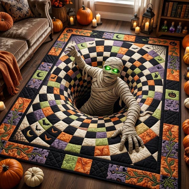Haunted Moon Area Rug - Non-Slip Washable 3D Print Rug for Living Room & BedroomTVC2108410