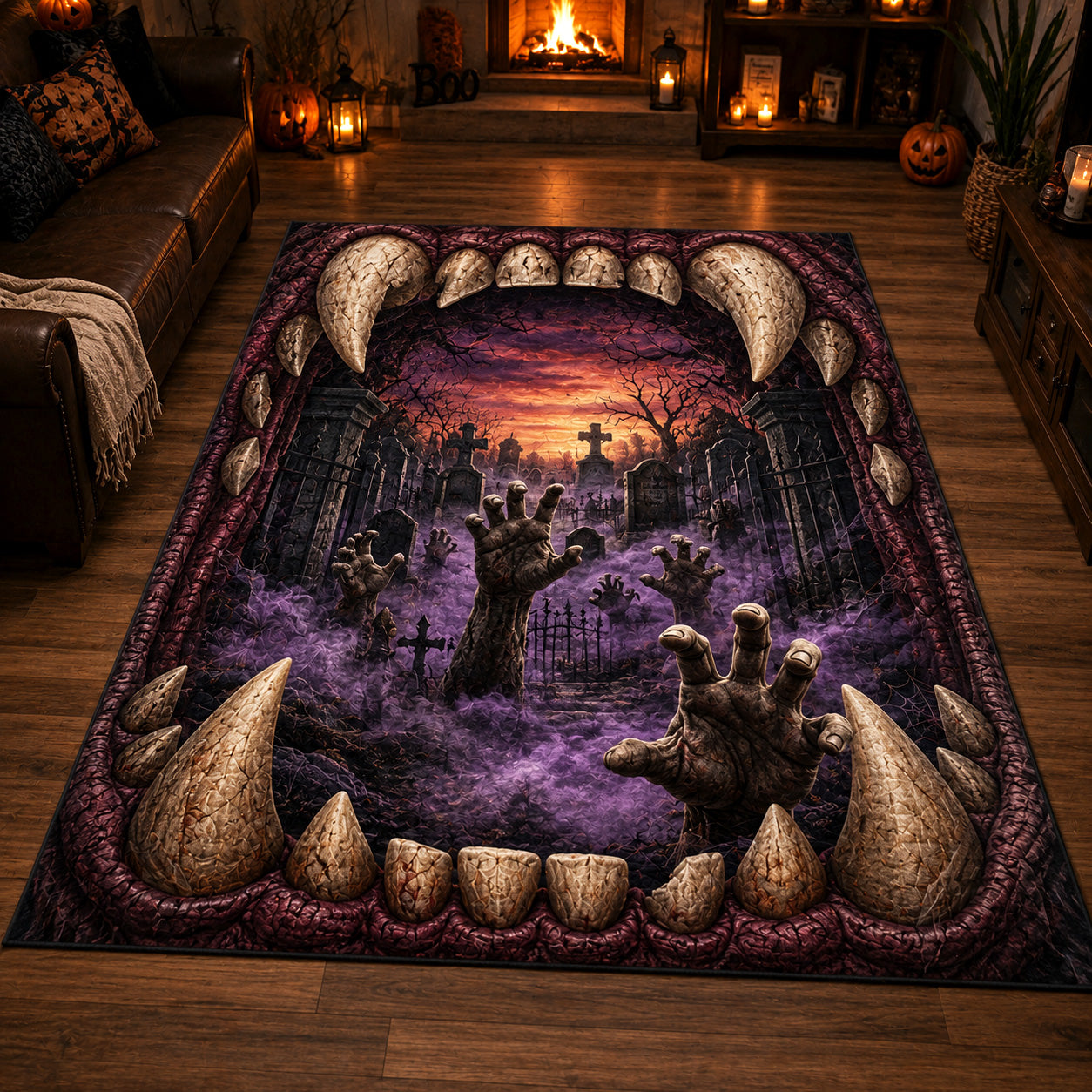 Haunted Rift Area Rug - Non-Slip Washable 3D Print Rug for Living Room & BedroomTVC2108214