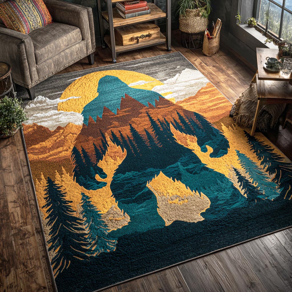 Hidden Beast Area Rug - Non-Slip Washable 3D Print Rug for Living Room & BedroomTVC2108311