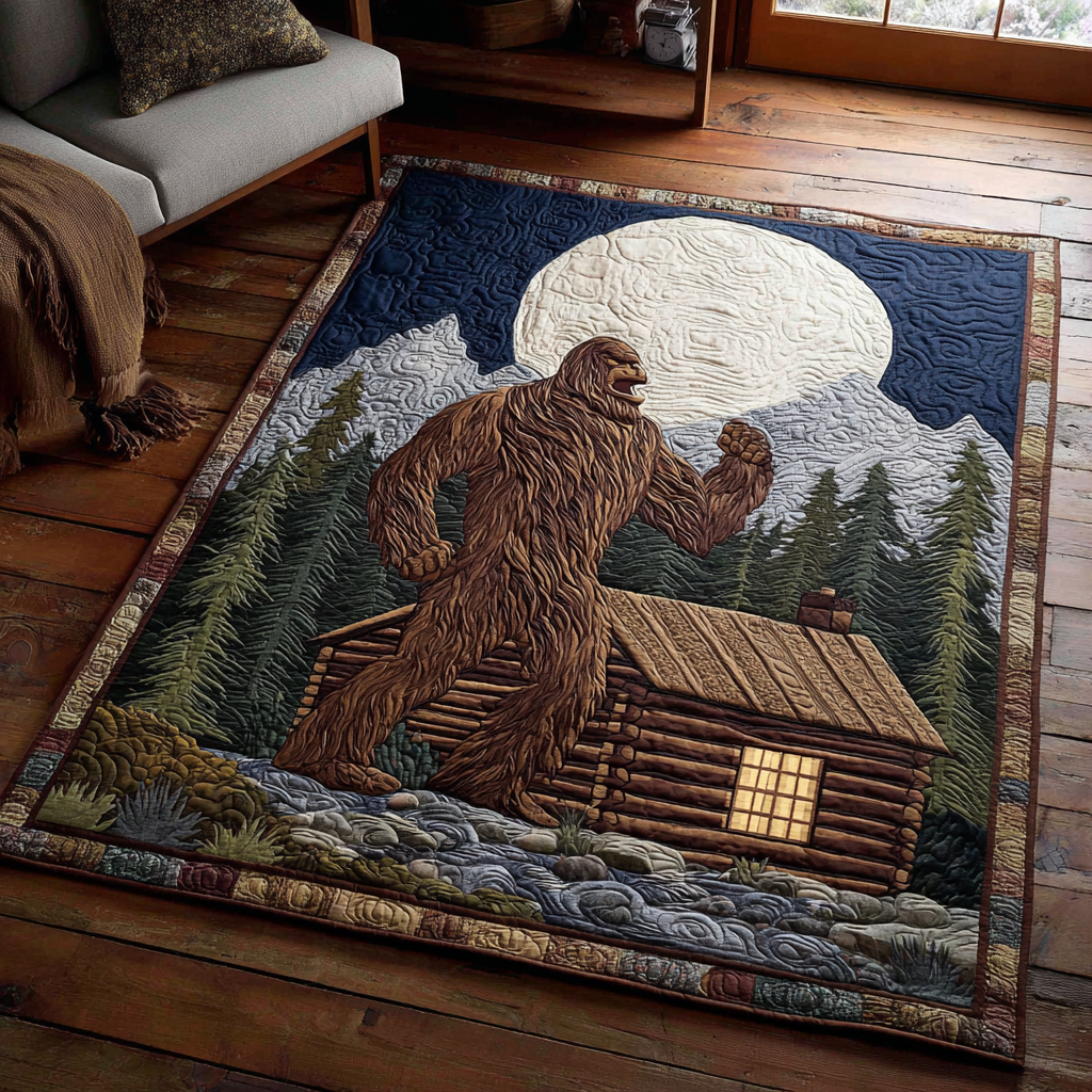 Hidden Bigfoot Area Rug - Non-Slip Washable 3D Print Rug for Living Room & BedroomTVC2108311