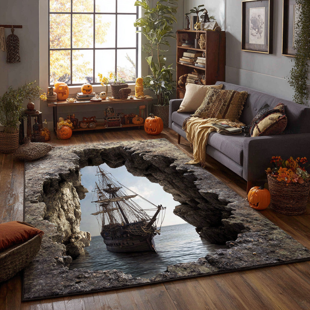 Hidden Passage Area Rug - Non-Slip Washable 3D Print Rug for Living Room & BedroomTVC2108311