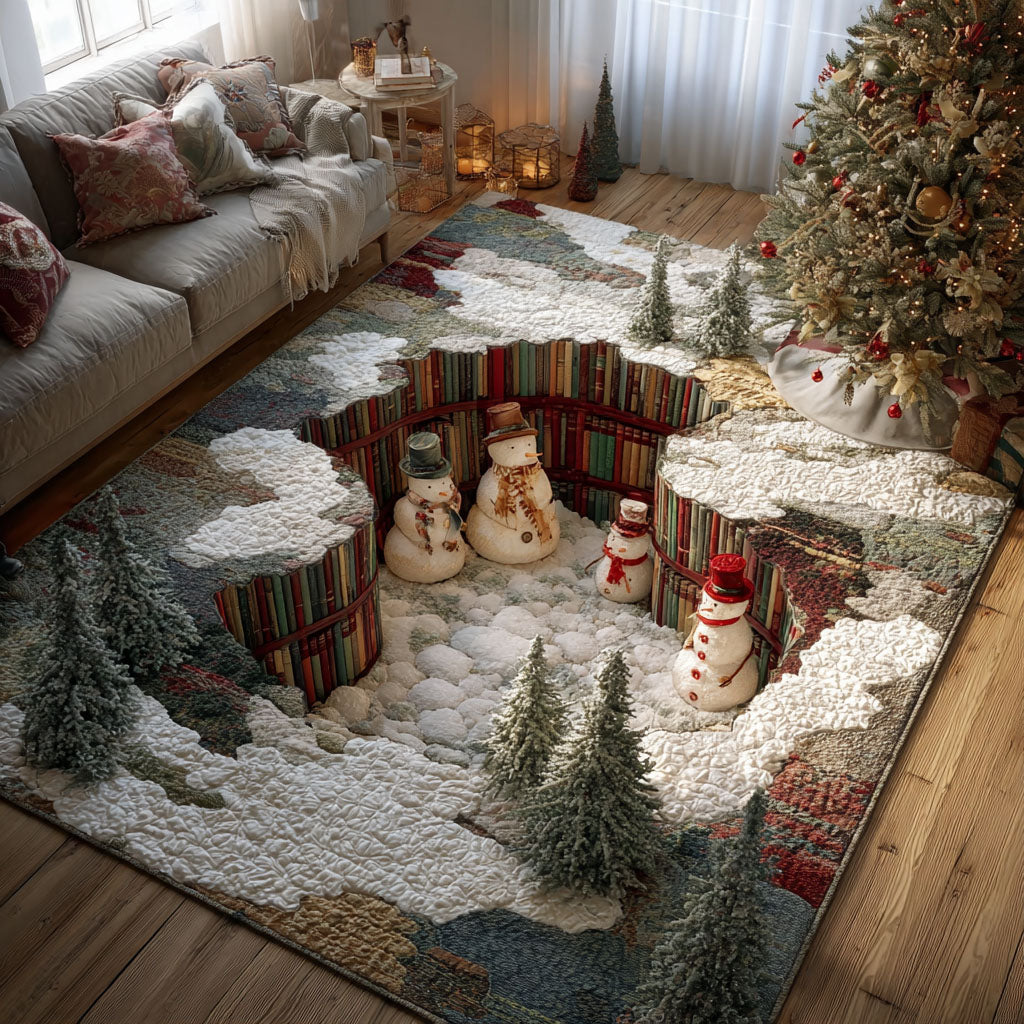 Holiday Chasm Christmas Area Rug - Non-Slip Washable 3D Print Rug for Living Room & BedroomTVC2108310