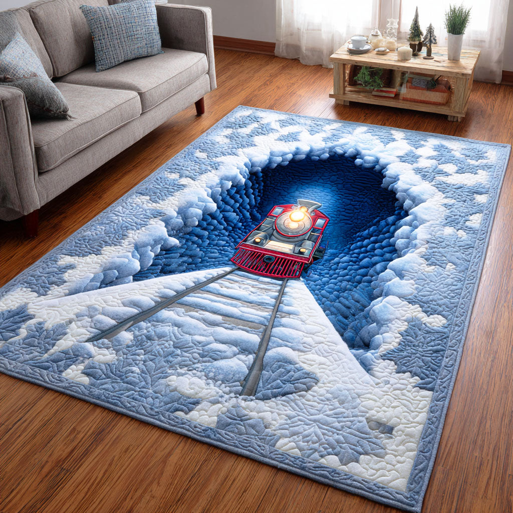 Holiday Express Christmas Area Rug - Non-Slip Washable 3D Print Rug for Living Room & BedroomTVC2108214