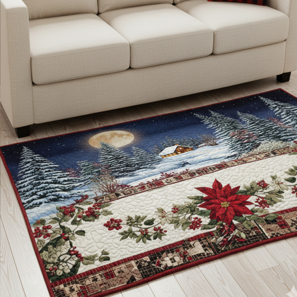 Holiday Miracle Christmas Area Rug - Non-Slip Washable 3D Print Rug for Living Room & BedroomTVC2108309