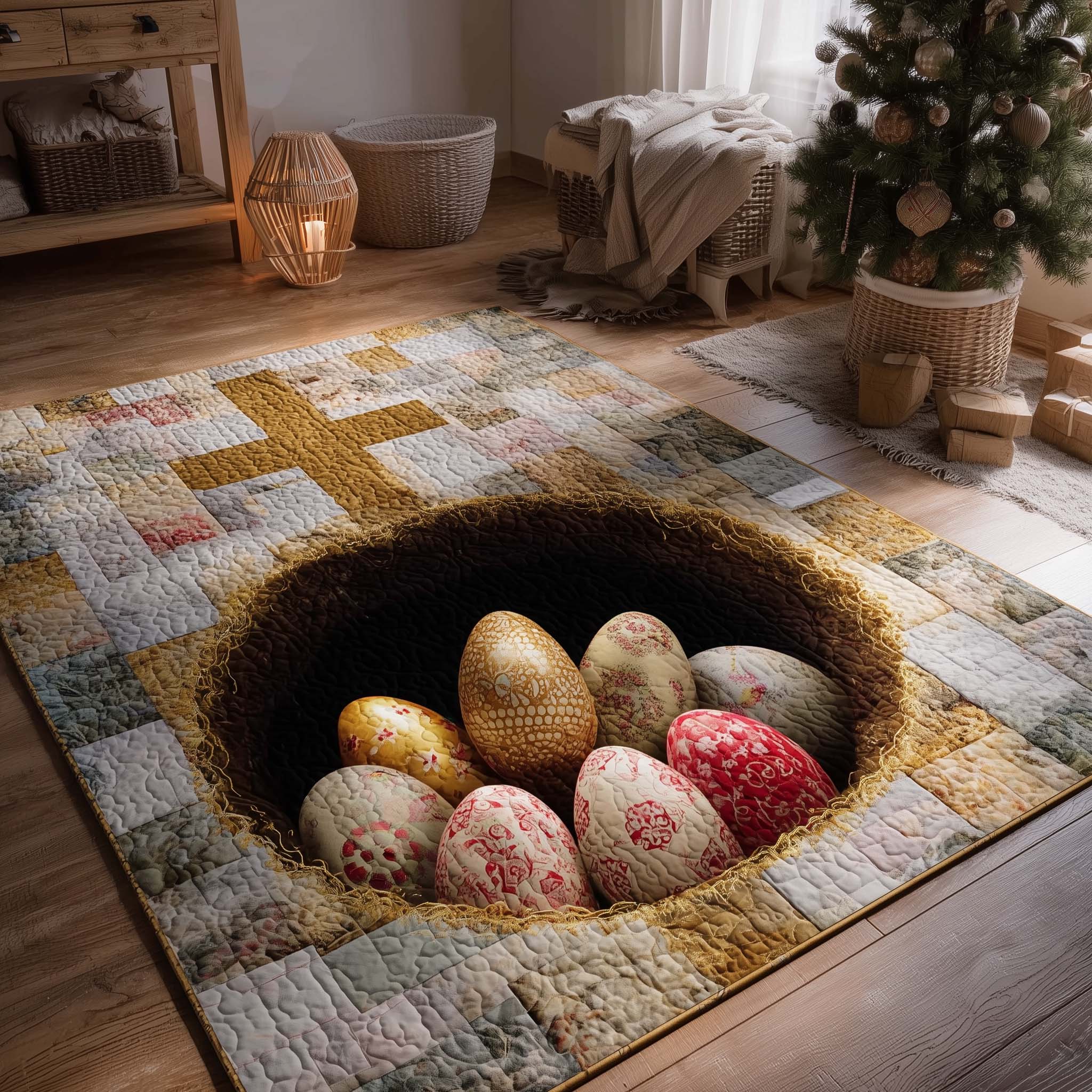 Holy Easter Light Area Rug - Non-Slip Washable 3D Print Rug for Living Room & BedroomTVC2108409