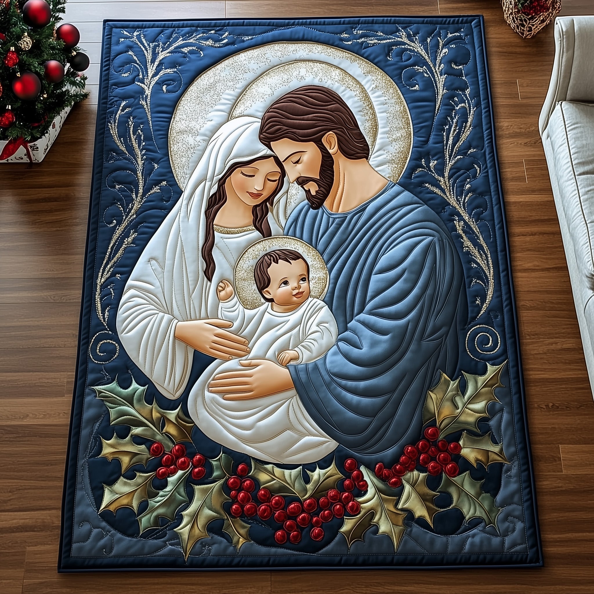 Holy Family Area Rug - Non-Slip Washable 3D Print Rug for Living Room & BedroomTVC2108223