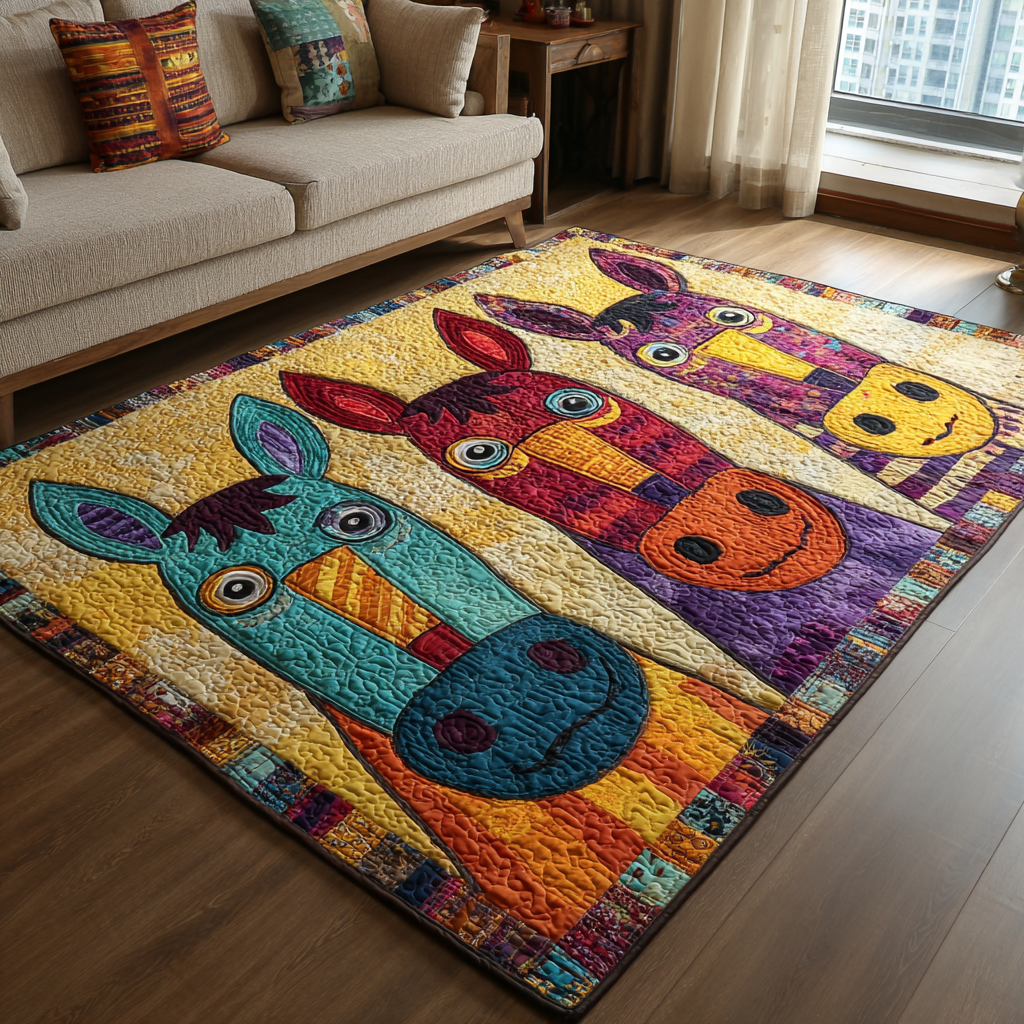 Horse Path Area Rug - Non-Slip Washable 3D Print Rug for Living Room & BedroomTVC2108308