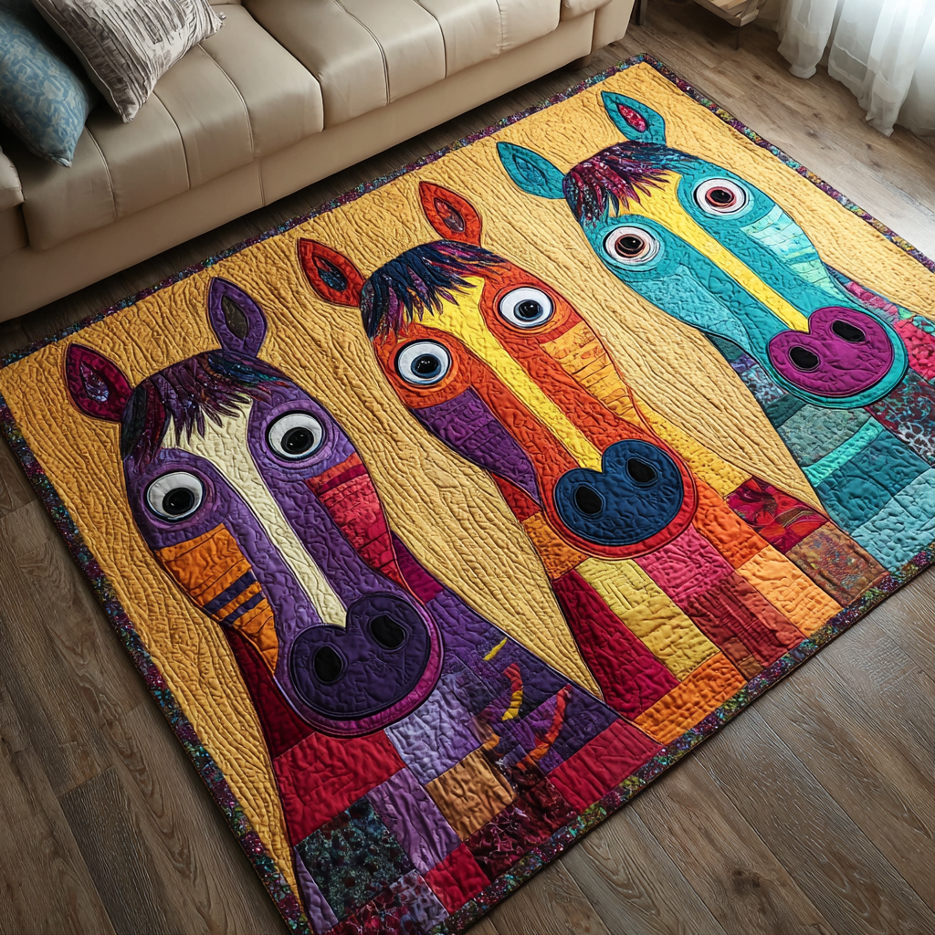Horse Pride Area Rug - Non-Slip Washable 3D Print Rug for Living Room & BedroomTVC2108308