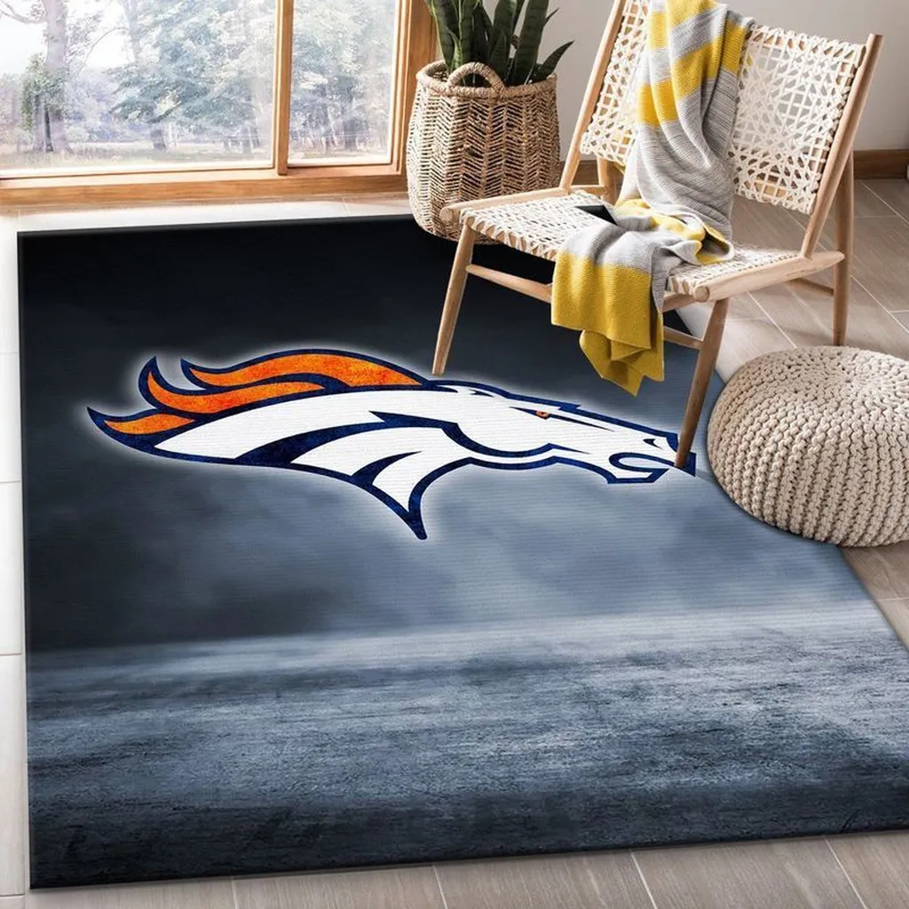 Horse Rug for Living Room and Bedroom Decor Blue and Orange