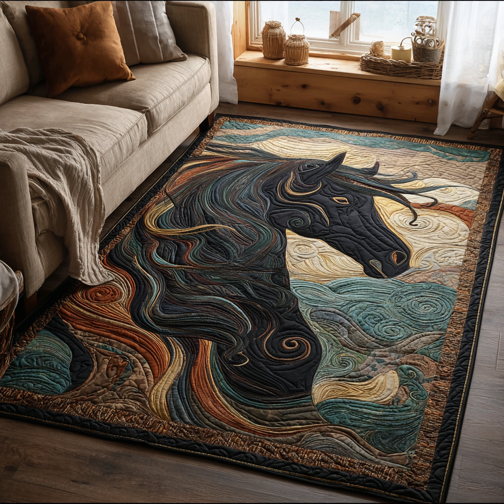 Horse Soul Area Rug - Non-Slip Washable 3D Print Rug for Living Room & BedroomTVC2108308
