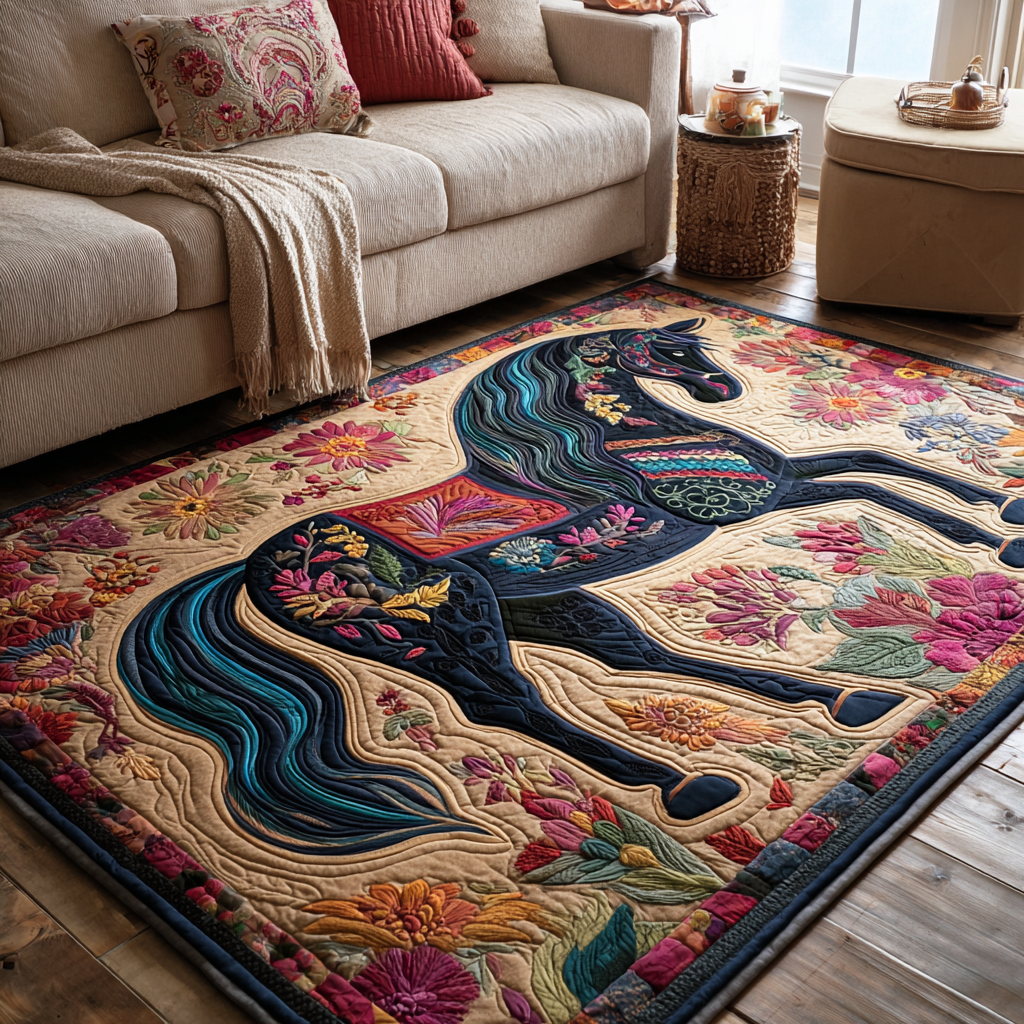 Horse Spirit Area Rug - Non-Slip Washable 3D Print Rug for Living Room & BedroomTVC2108214