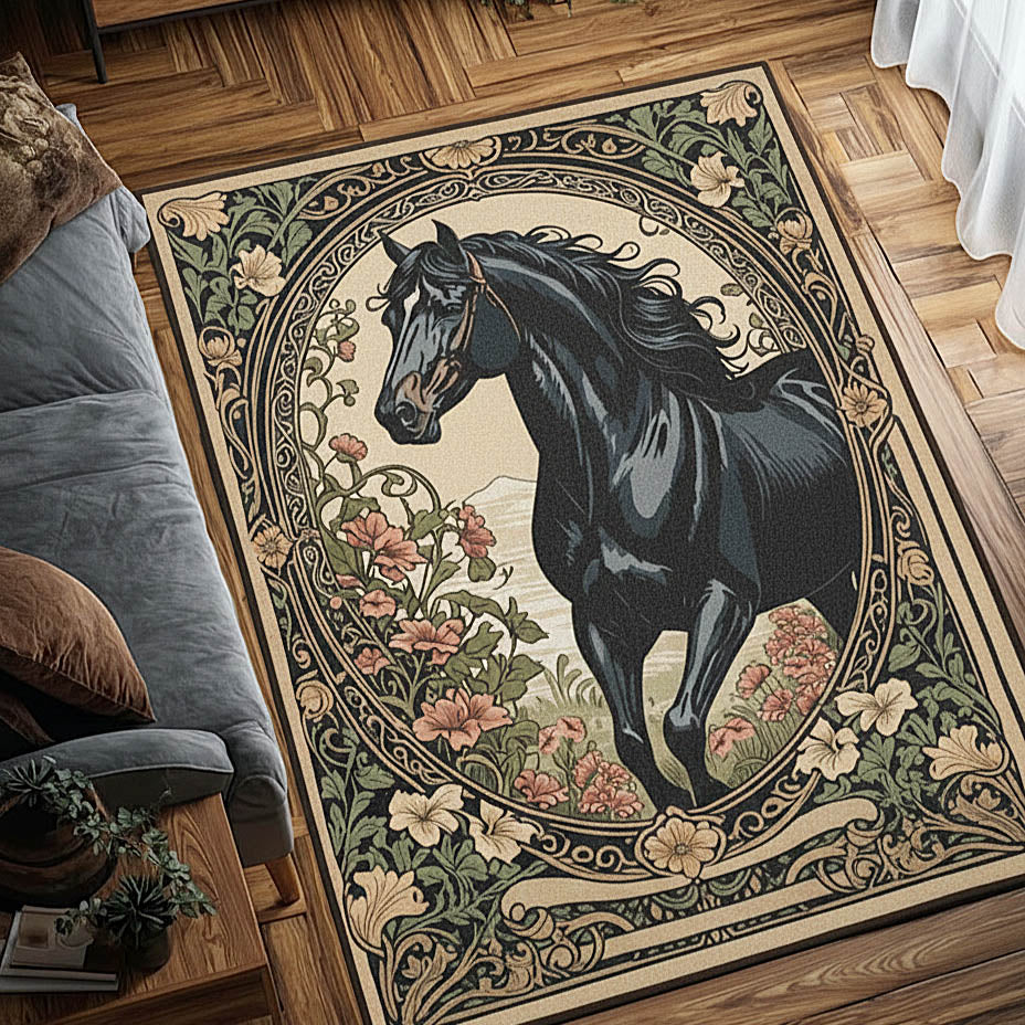 Horse Spirit Area Rug - Non-Slip Washable 3D Print Rug for Living Room & BedroomTVC2108234