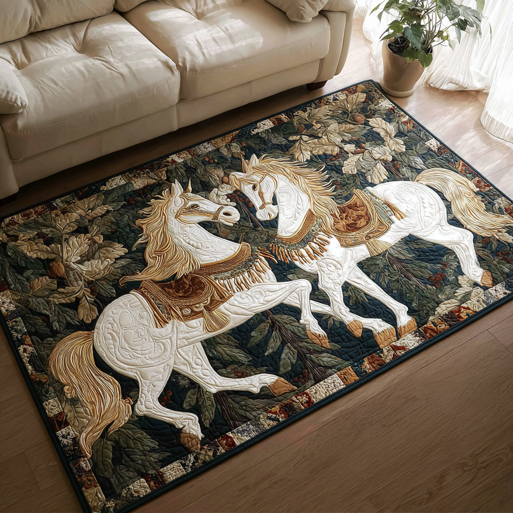 Horse Whisper Area Rug - Non-Slip Washable 3D Print Rug for Living Room & BedroomTVC2108308