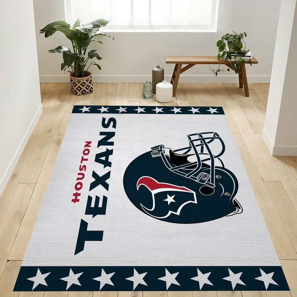Houston Texans Rug - NFL Football Team Carpet Blue and Green