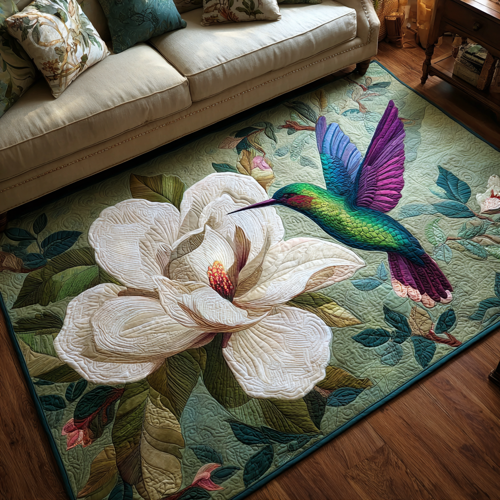 Hummingbird Garden Cardinal Area Rug - Non-Slip Washable 3D Print Rug for Living Room & BedroomTVC2108308