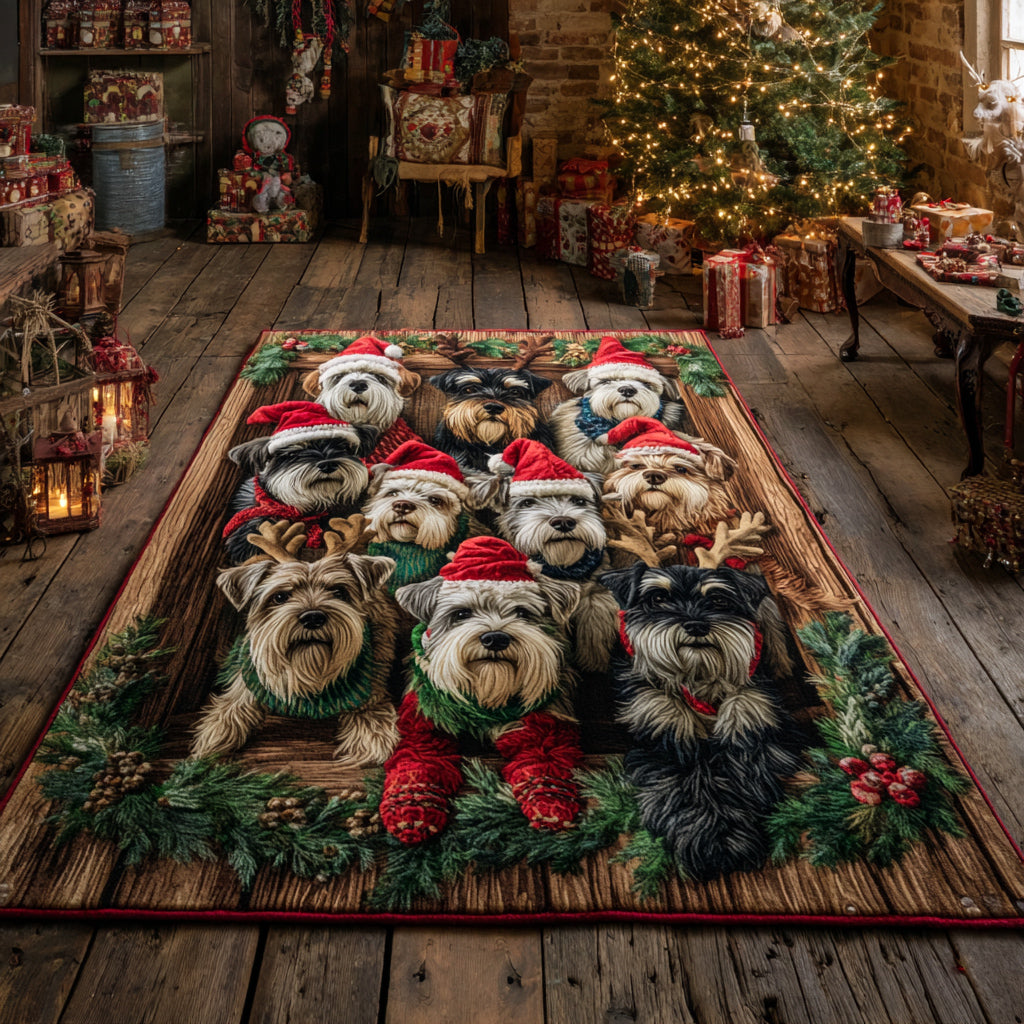 Illusion Schnauzer Pit Area Rug - Non-Slip Washable 3D Print Rug for Living Room & BedroomTVC2108307