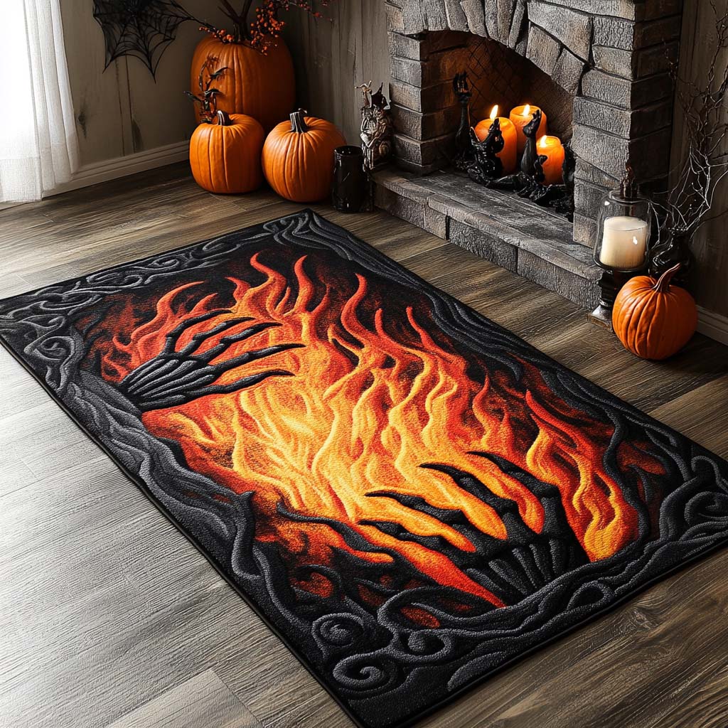 Infernal Grasp Area Rug - Non-Slip Washable 3D Print Rug for Living Room & BedroomTVC2108307