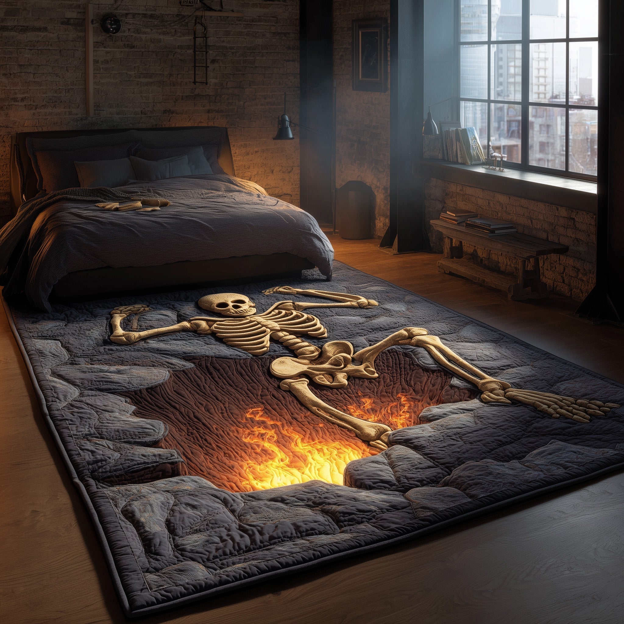 Inferno Escape Area Rug - Non-Slip Washable 3D Print Rug for Living Room & BedroomTVC2108223