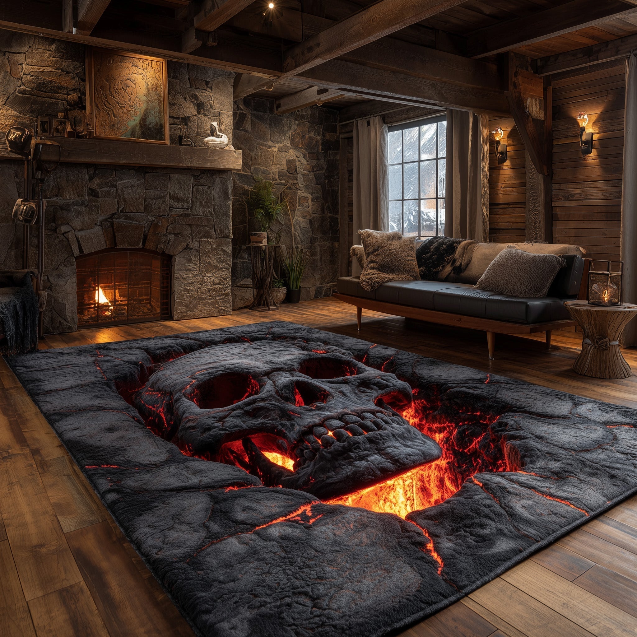 Inferno Escape Area Rug - Non-Slip Washable 3D Print Rug for Living Room & BedroomTVC2108409