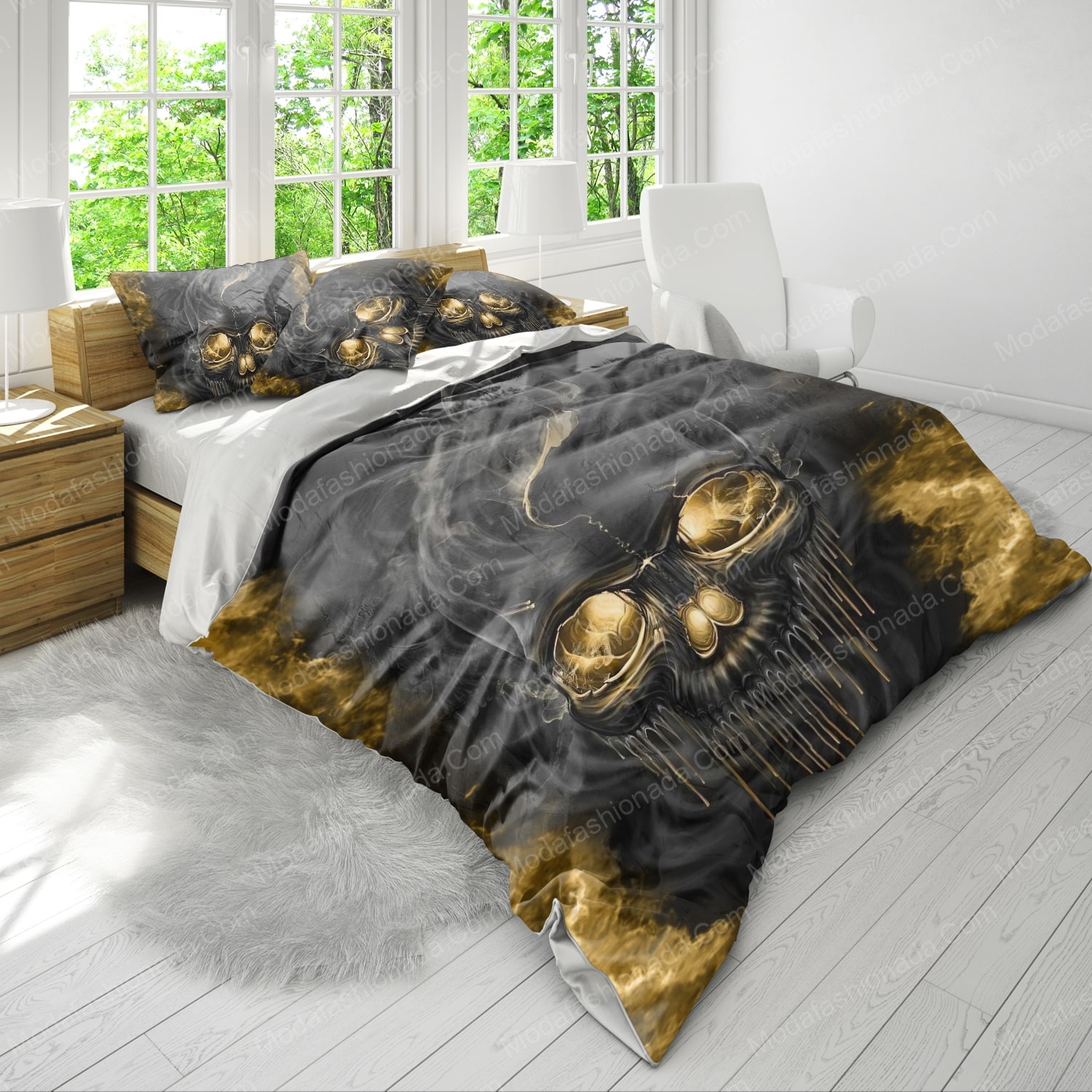 Inferno Skull Halloween Bedding Sets