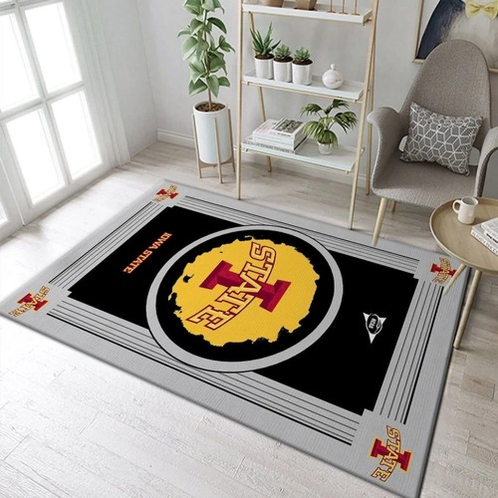 Iowa State Cyclones Rug - Area Perfect for Home Decor Black and Yellow