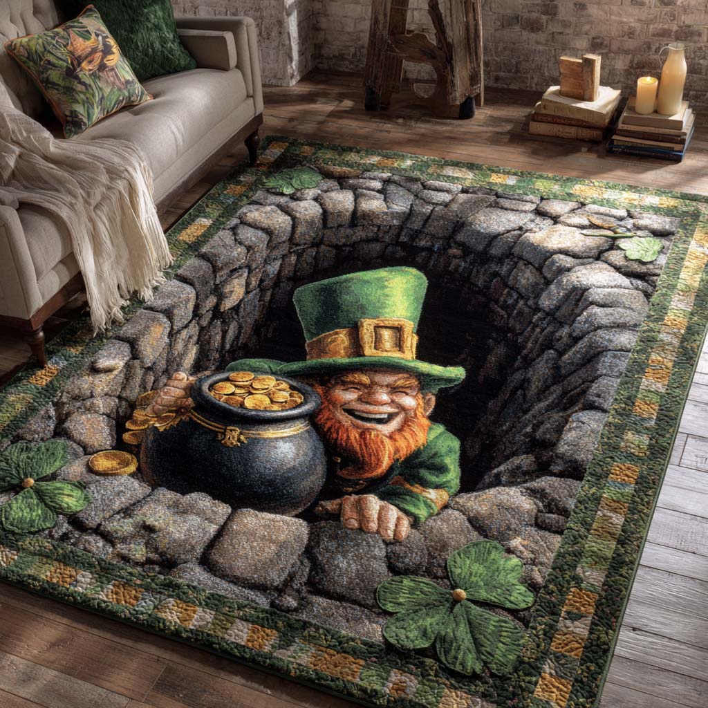 Irish Luck Sentinel Area Rug - Non-Slip Washable 3D Print Rug for Living Room & BedroomTVC2108306