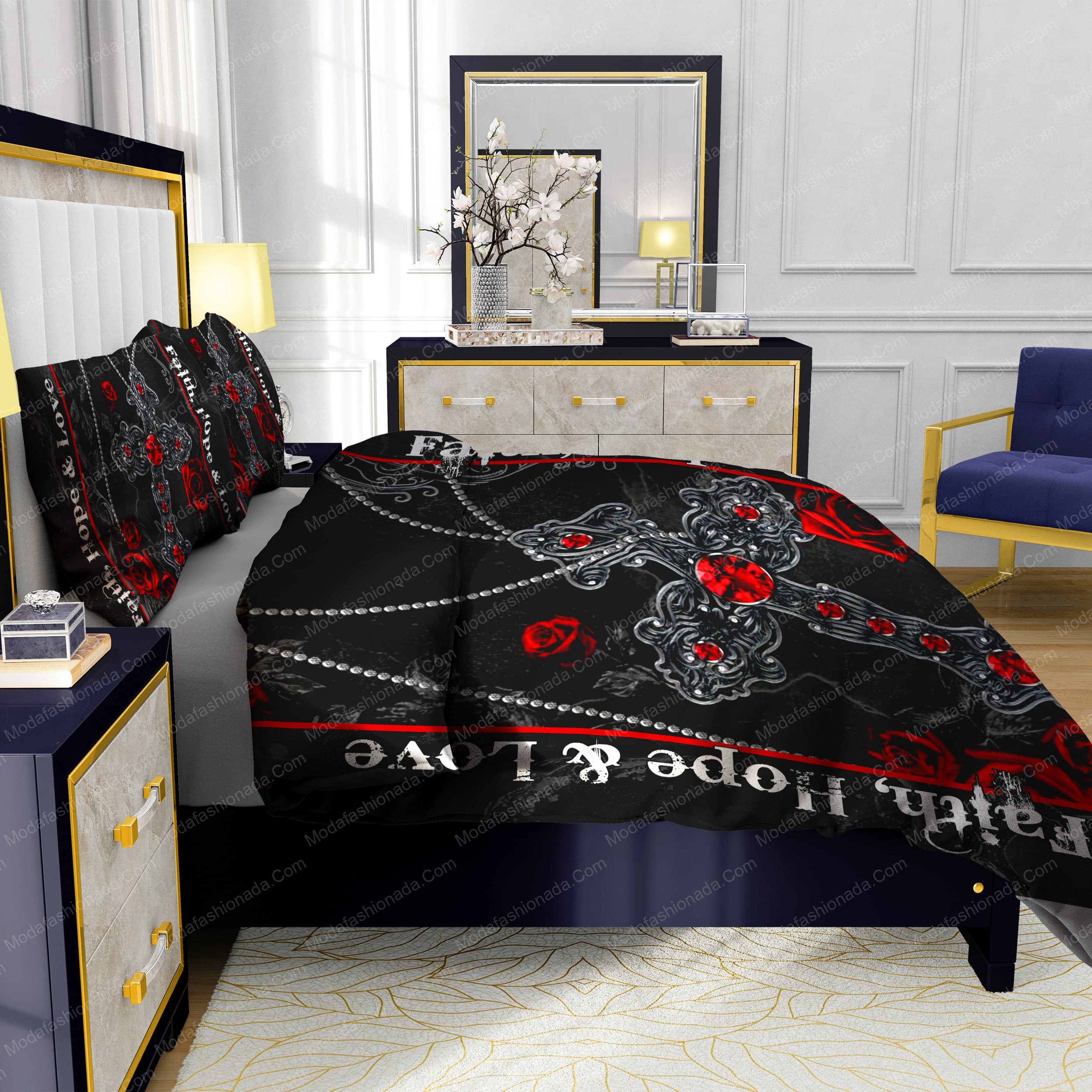 Jesus Cross Faith, Hope & Love Bedding Sets