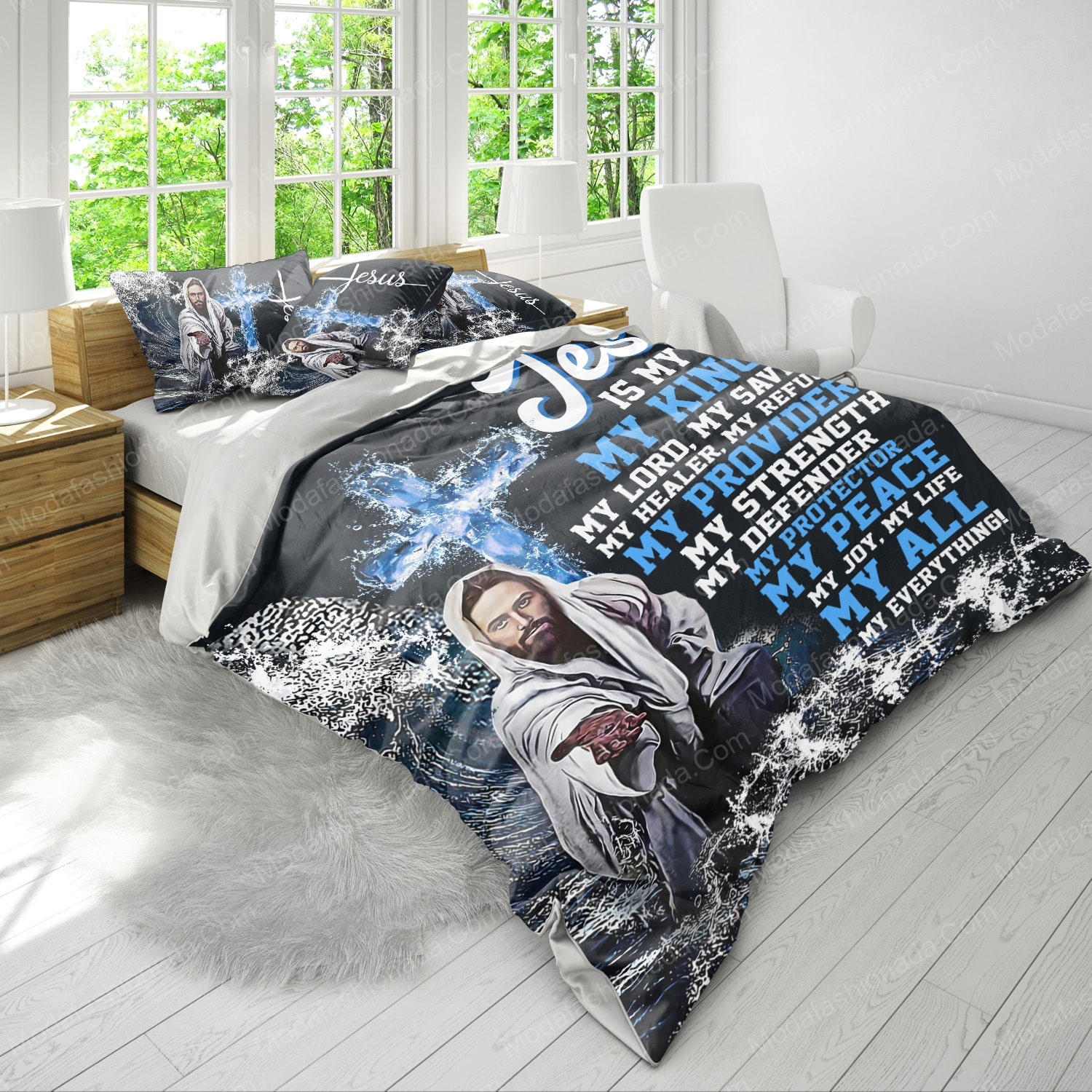 Jesus Is My God My King My Provider My Protector My Peace My All Bedding Sets