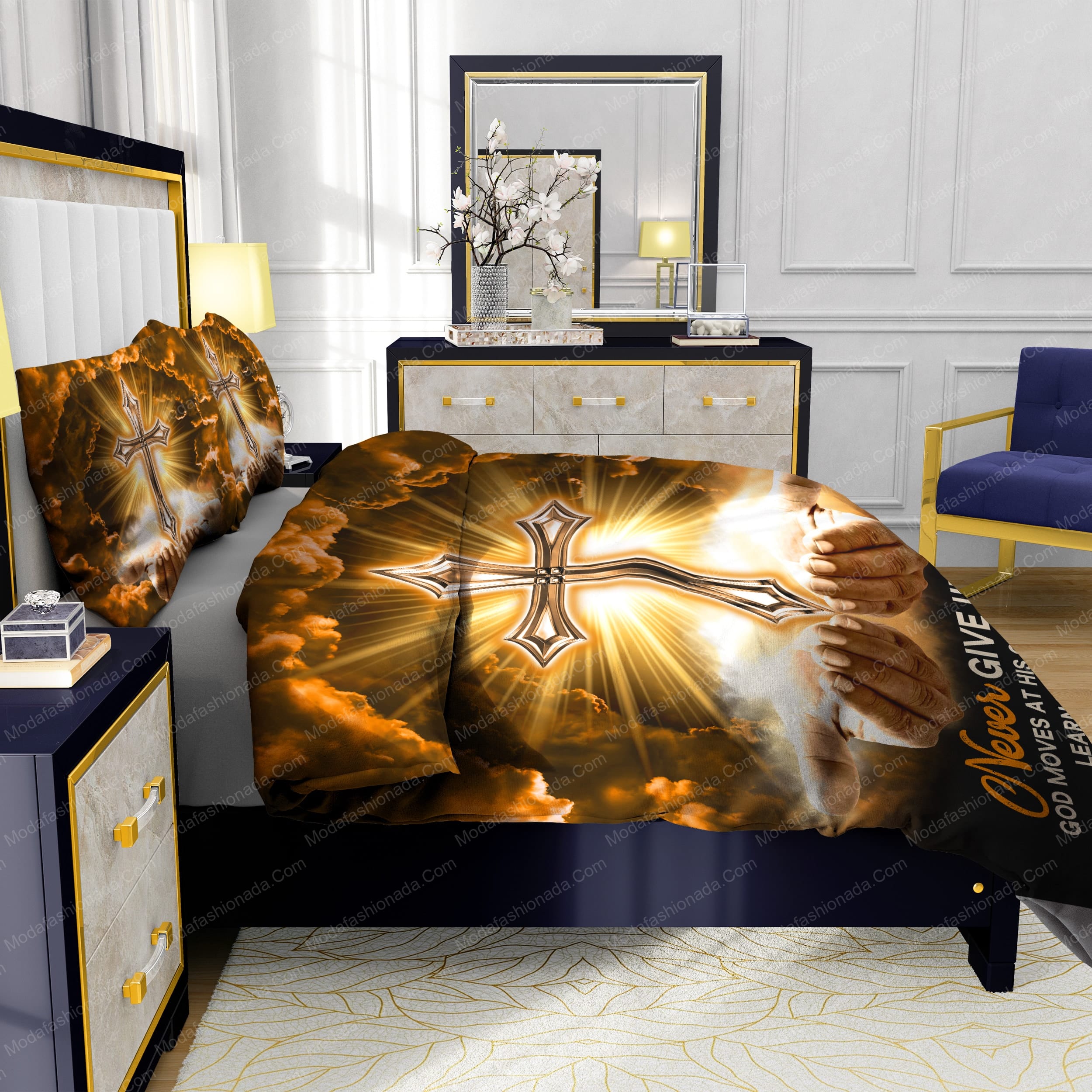 Jesus Never Give Up Hope Bedding Sets