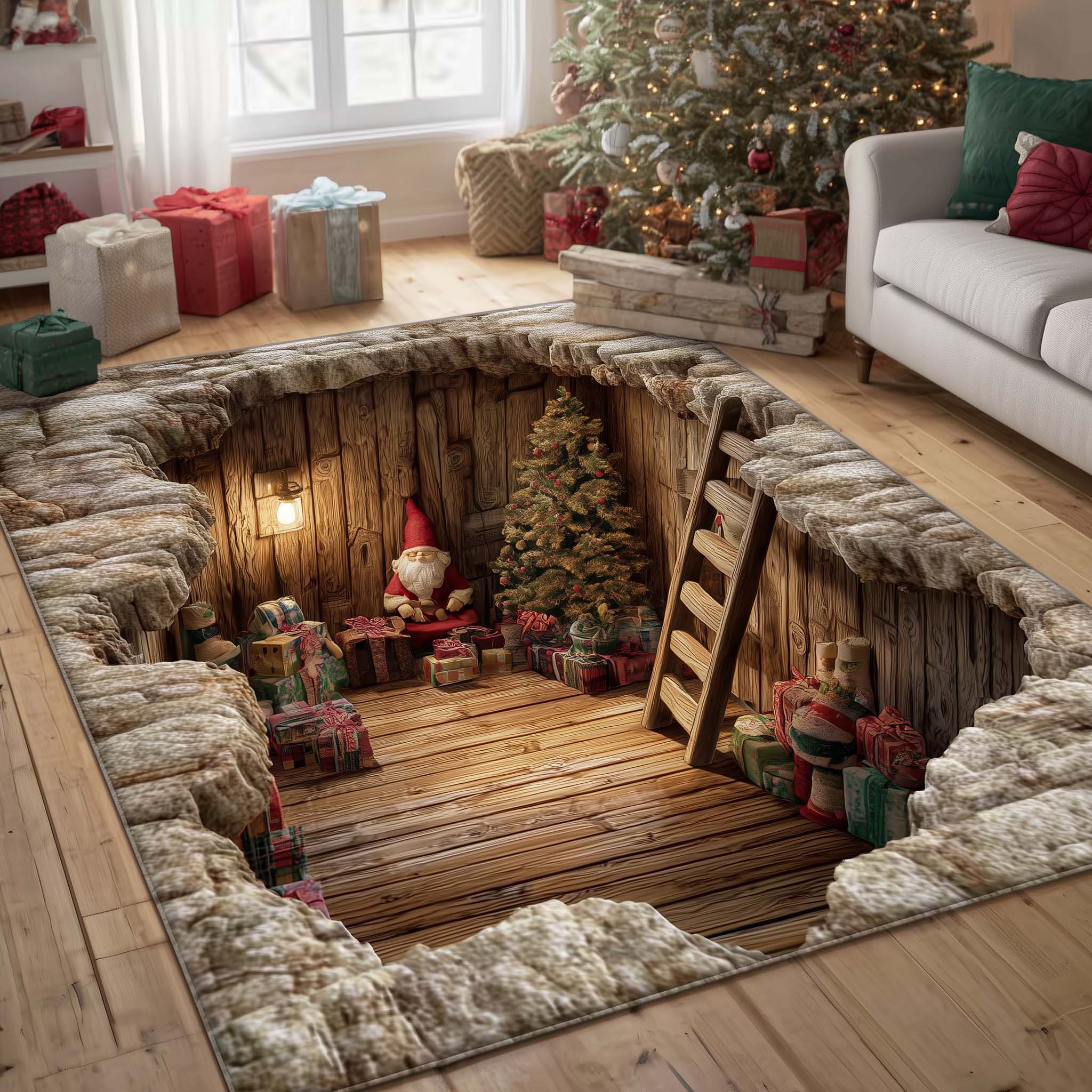 Jolly Gnomes Area Rug - Non-Slip Washable 3D Print Rug for Living Room & BedroomTVC2108409
