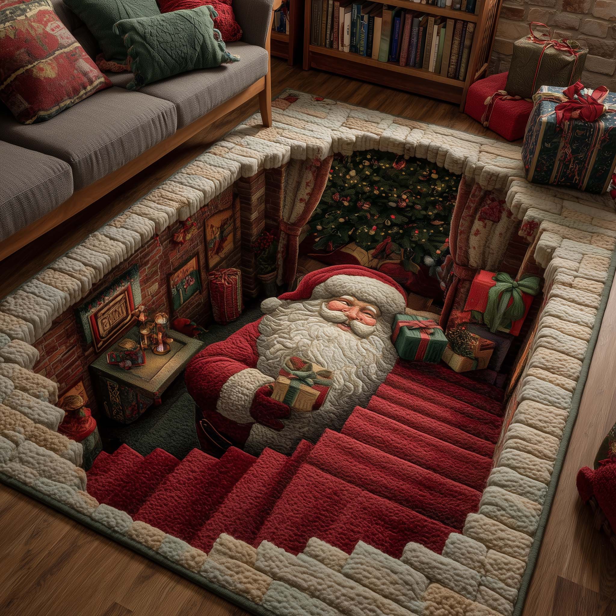 Jolly Workshop Area Rug - Non-Slip Washable 3D Print Rug for Living Room & BedroomTVC2108234