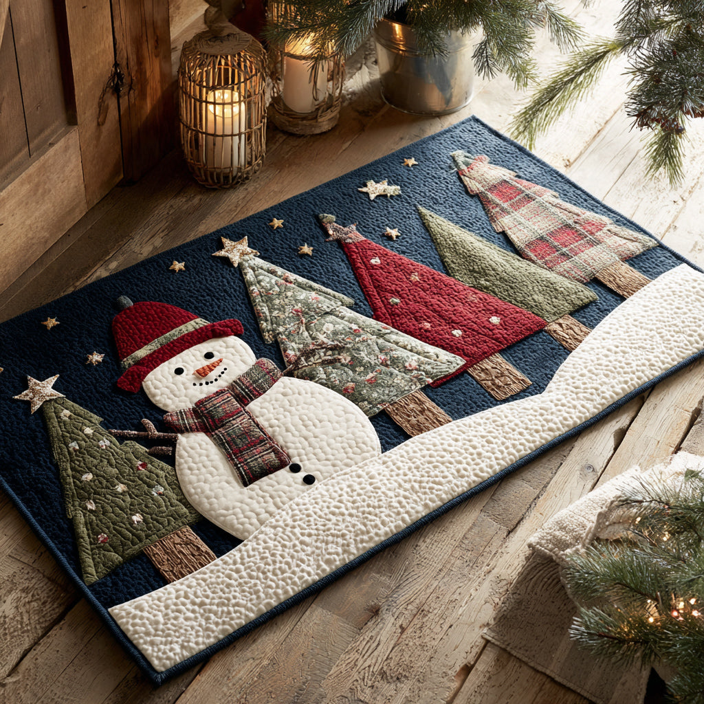 Jubilee Snowman Cheer Area Rug - Non-Slip Washable 3D Print Rug for Living Room & BedroomTVC2108305