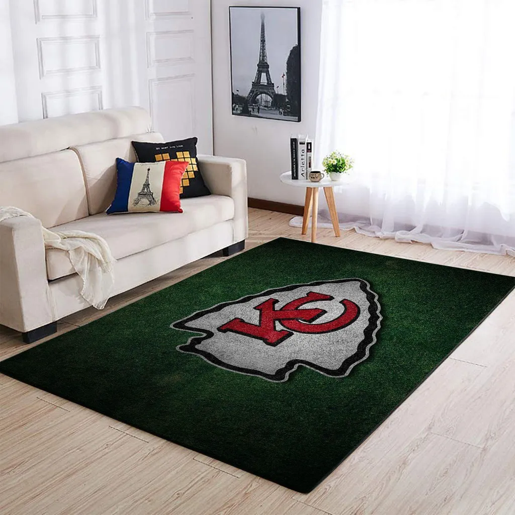 Kansas City Chiefs Rug - Area Perfect for Living Room Decor Green and Red