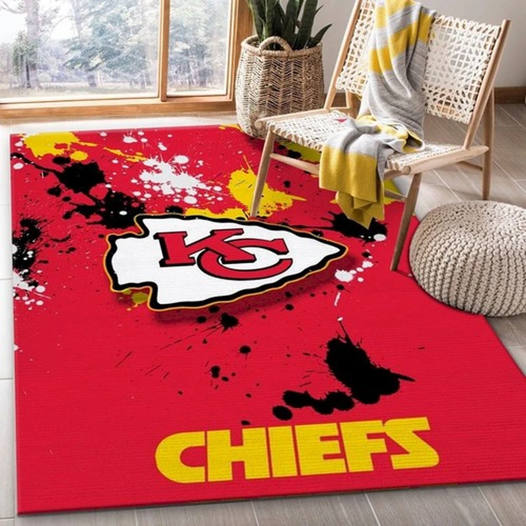 Kansas City Chiefs Rug - Team Logo Floor Mat Red and Yellow