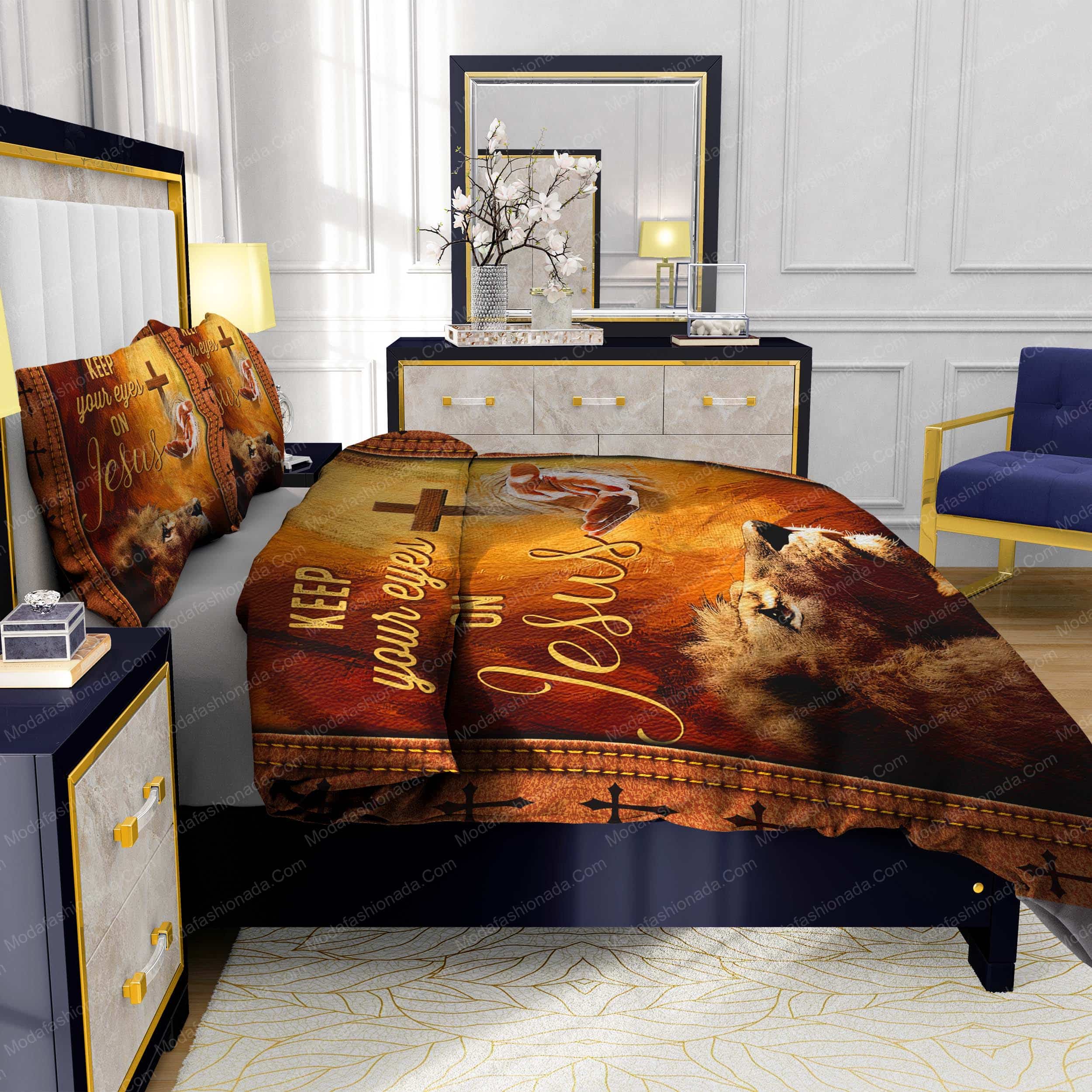 Keep Your Eyes On Jesus Bedding Sets