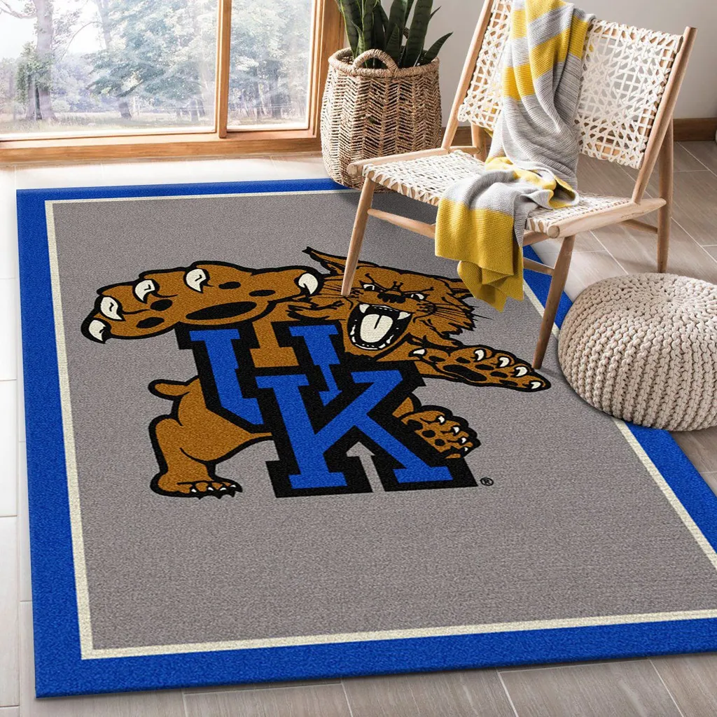Kentucky Wildcats Rug - Area Perfect for Home Decor Blue and Gray
