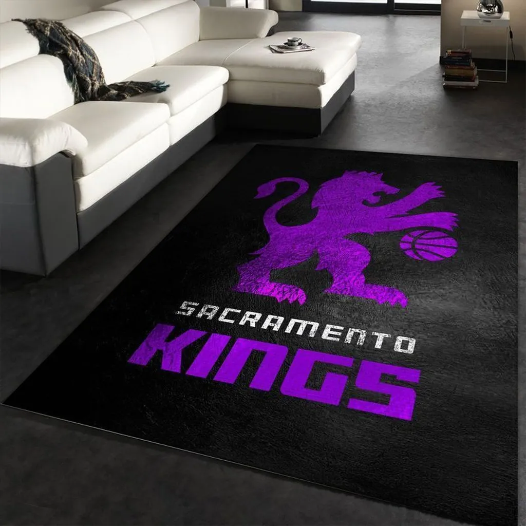 Kings Pride Floor Decor Rug for Stylish Home Floors Black and Purple