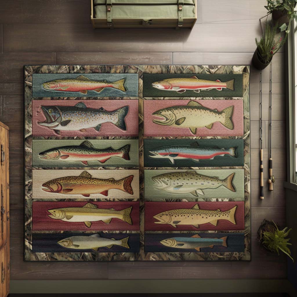 Lake Life Magic Area Rug - Non-Slip Washable 3D Print Rug for Living Room & BedroomTVC2108305