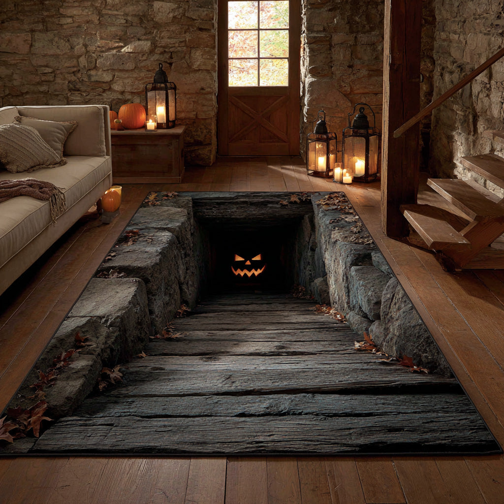 Lantern Hollow Area Rug - Non-Slip Washable 3D Print Rug for Living Room & BedroomTVC2108304