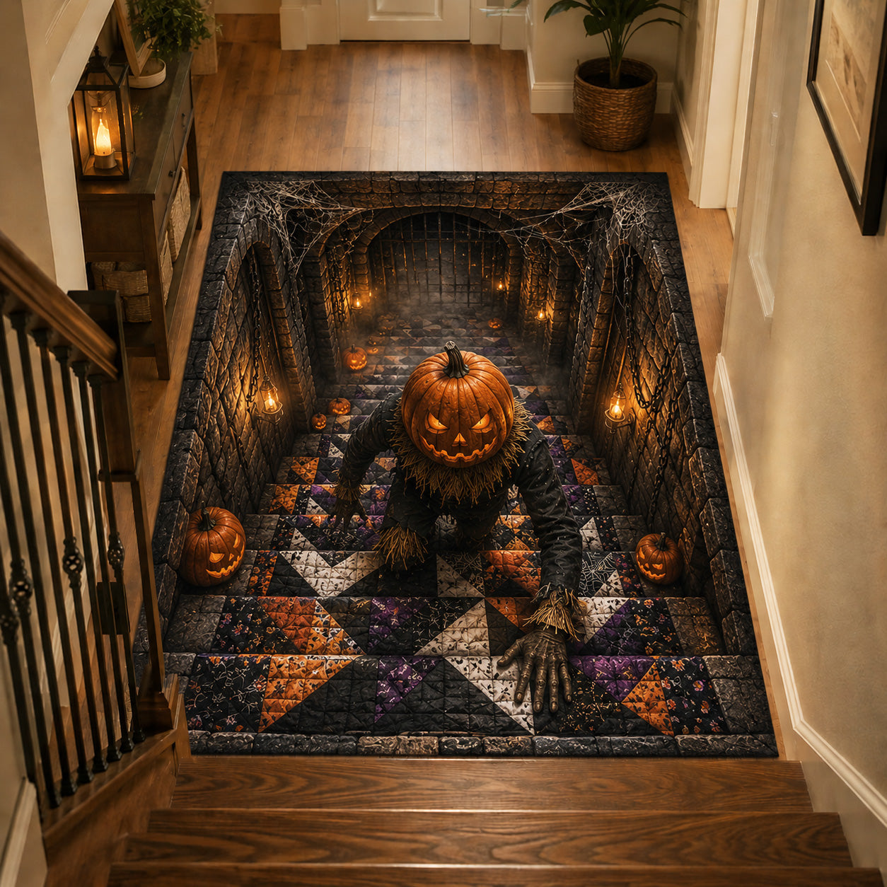 Lantern Lurker Area Rug - Non-Slip Washable 3D Print Rug for Living Room & BedroomTVC2108304