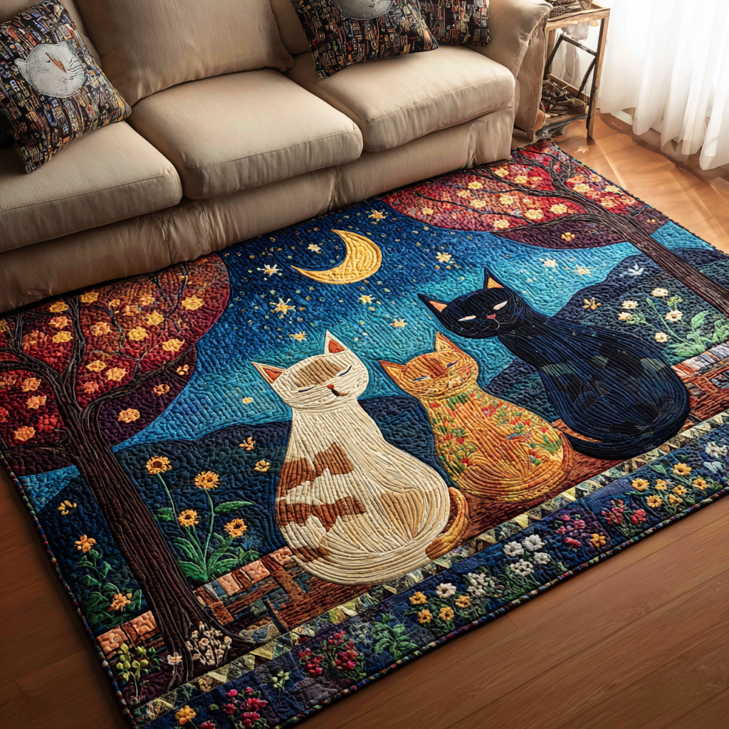 Lazy Cat Area Rug - Non-Slip Washable 3D Print Rug for Living Room & BedroomTVC2108304
