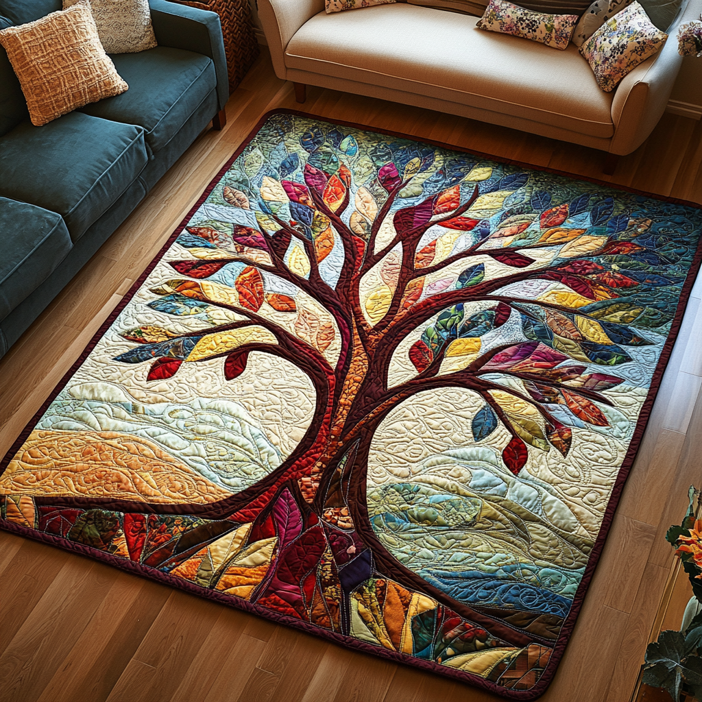 Leaf Charm Area Rug - Non-Slip Washable 3D Print Rug for Living Room & BedroomTVC2108304