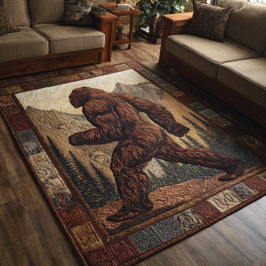 Legend Bigfoot Area Rug - Non-Slip Washable 3D Print Rug for Living Room & BedroomTVC2108303