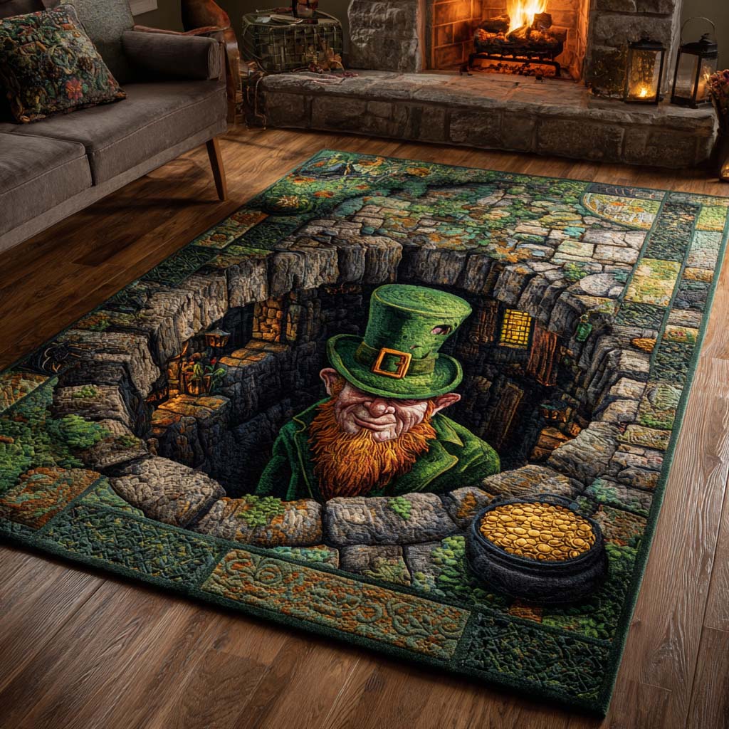Leprechaun Golden Peak Area Rug - Non-Slip Washable 3D Print Rug for Living Room & BedroomTVC2108303