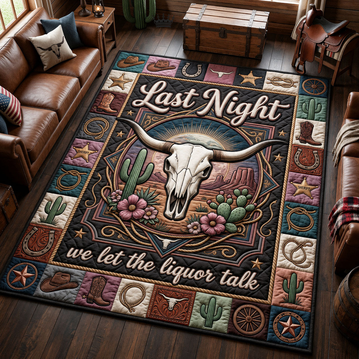 Let The Liquor Talk Area Rug - Non-Slip Washable 3D Print Rug for Living Room & BedroomTVC2108408
