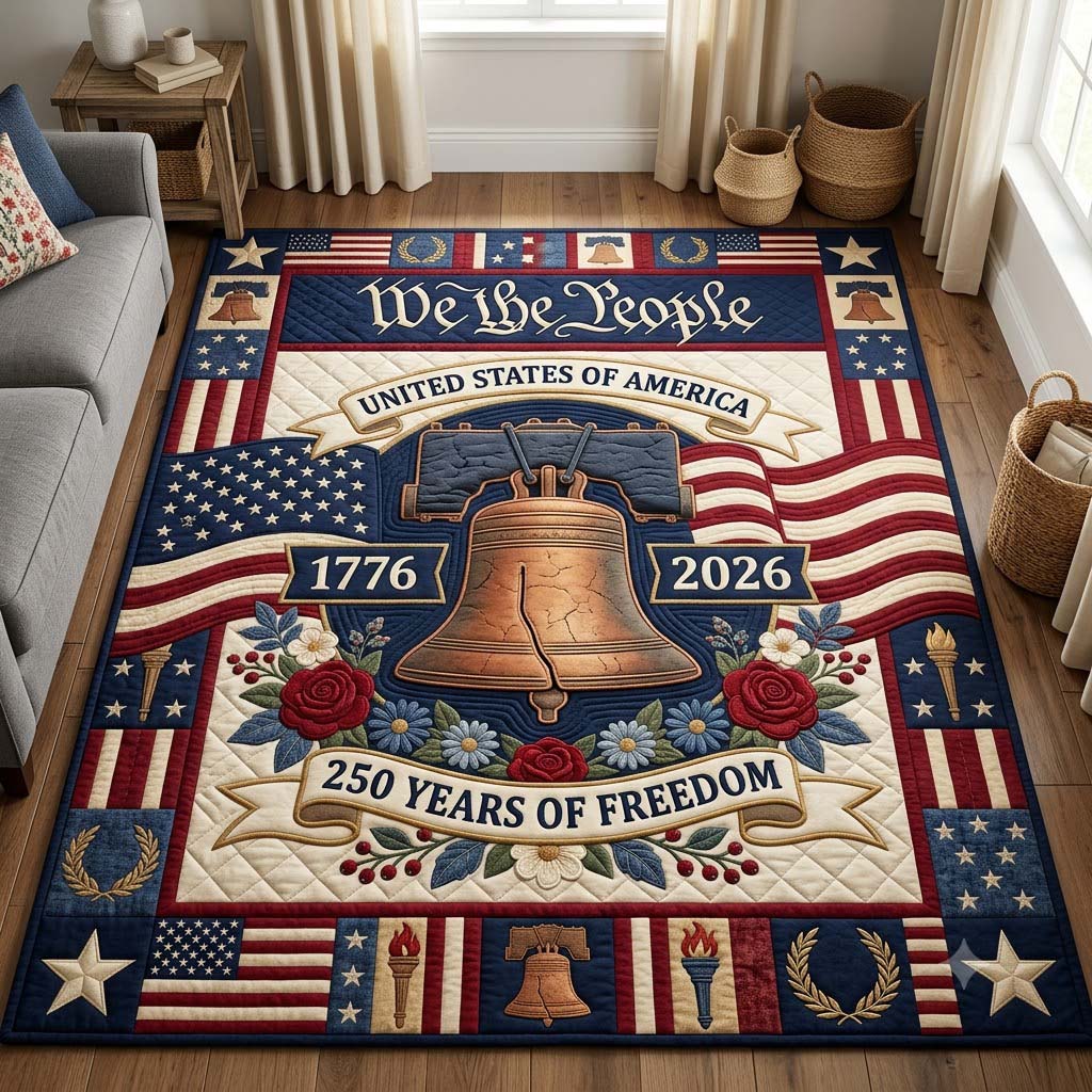 Liberty Bloom Area Rug - Non-Slip Washable 3D Print Rug for Living Room & BedroomTVC2108408